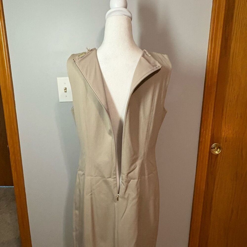 Elie Tahari beige business professional sheath dress size 10 - Picture 5 of 11